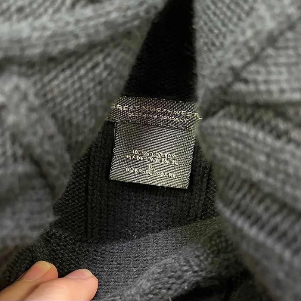 Vintage Great Northwest Ribbed Cowl Neck Sweater